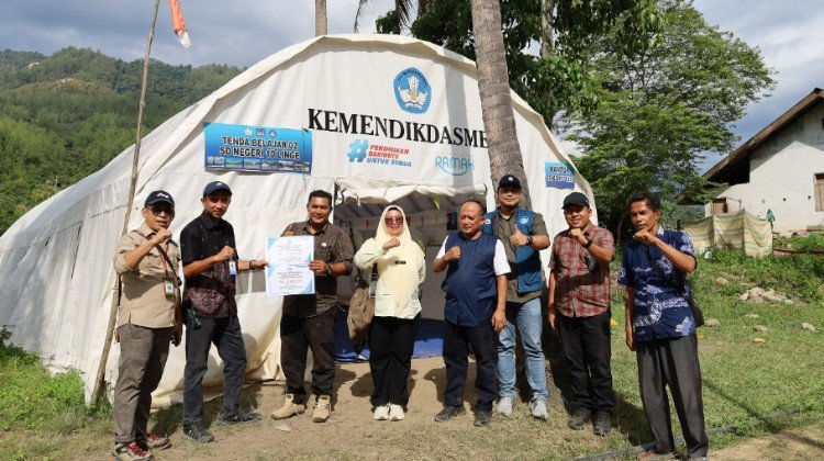 tak lagi belajar di tenda, harapan baru menyapa anak-anak linge pascabencana