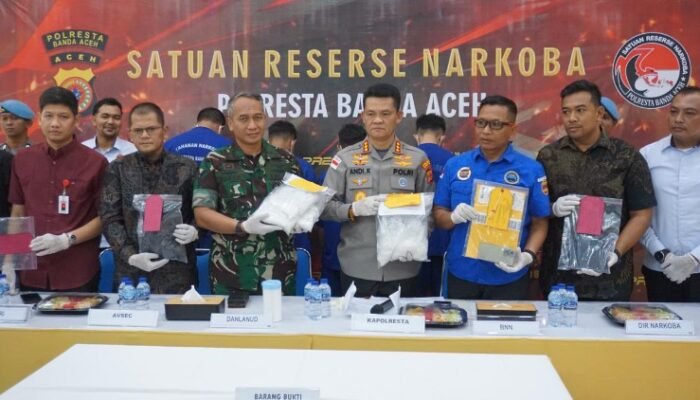 4 kg sabu dan 4 tersangka di aceh