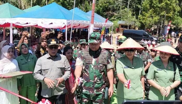 kasad resmikan jembatan modular di lubuk ampolu tapteng