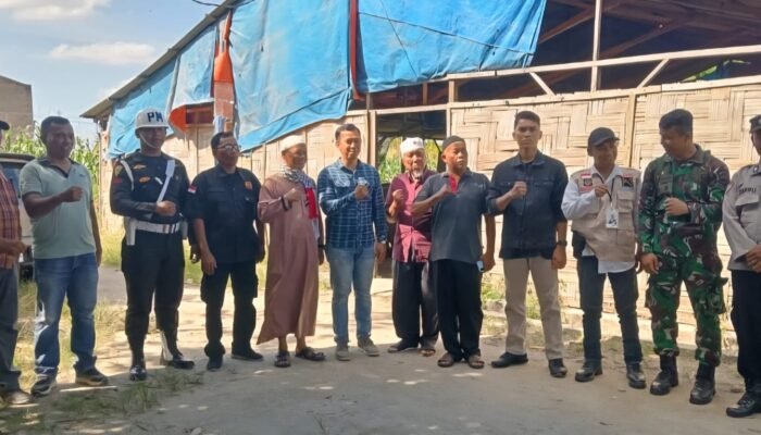 polres tebing tinggi tinjau lokasi dugaan sabung ayam di pinang mancung
