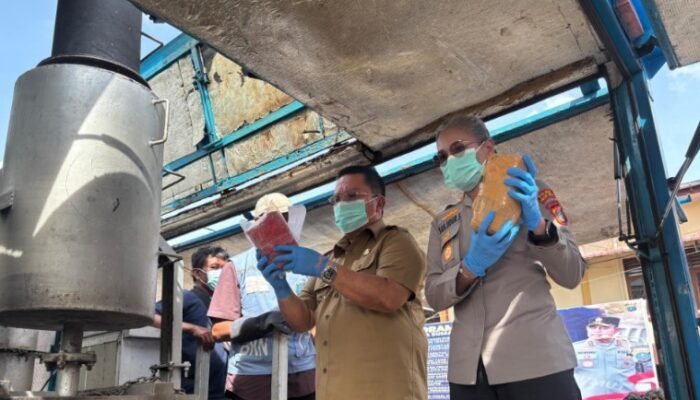 polres siantar musnahkan bb narkotika ganja 77,8 kg dan sabu 1,1 kg
