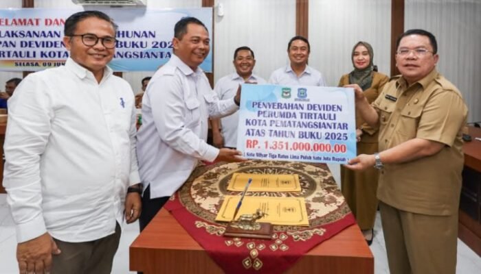 perumda tirta uli siantar raup laba rp2,8 miliar, setor dividen rp1,35 miliar