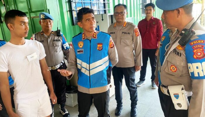 kapolda aceh tinjau tes kesehatan calon bintara polri ta 2026