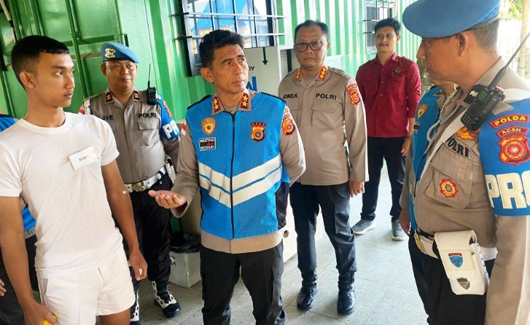 kapolda aceh tinjau tes kesehatan calon bintara polri ta 2026