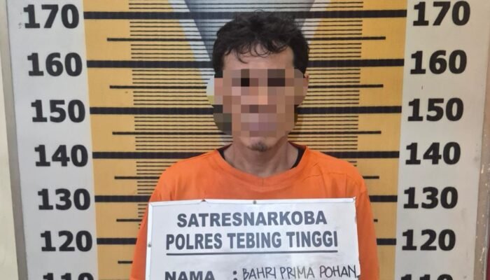 satresnarkoba polres tebing tinggi tangkap pria pemilik sabu di jalan ahmad yani