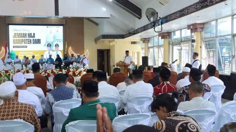 pemkab dairi sambut kepulangan 17 jemaah haji, harap jadi teladan masyarakat