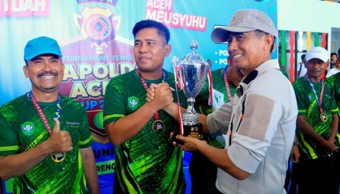 kodam iskandar muda juarai turnamen tenis kapolda aceh cup 2026