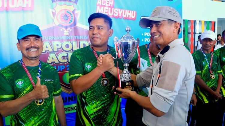 kodam iskandar muda juarai turnamen tenis kapolda aceh cup 2026