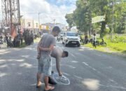 diduga potong jalur di simpang usi, dua pengendara motor terluka akibat tabrakan