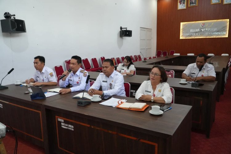 bupati humbahas paparkan perkembangan psn kepada kemendagri dalam forum reboan