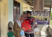 polwan polda aceh datangi rumah warga, bagikan paket sembako