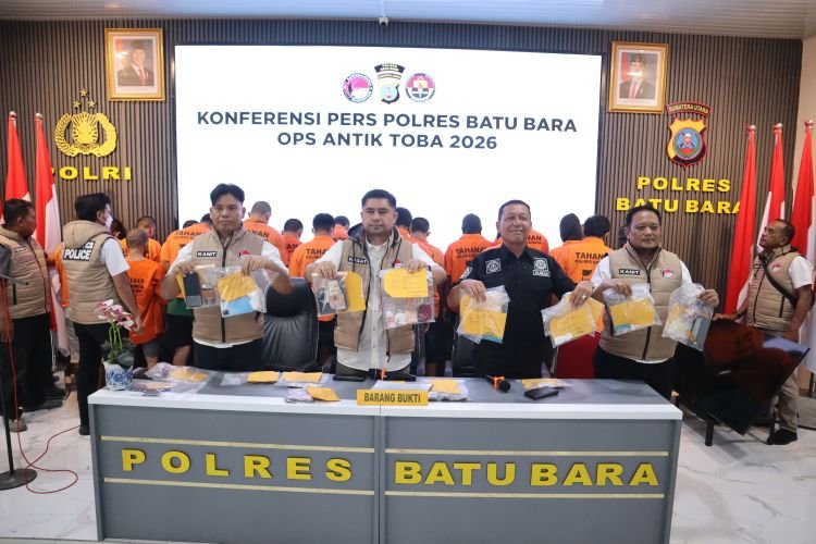 polres batu bara ungkap 29 kasus narkoba, amankan 33 tersangka