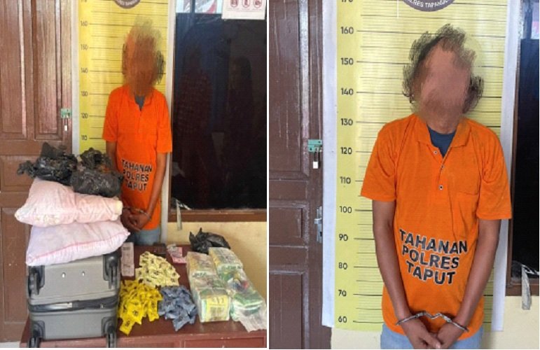 terbongkar! upaya kirim 8,4 kg sabu ke kalimantan digagalkan polres taput