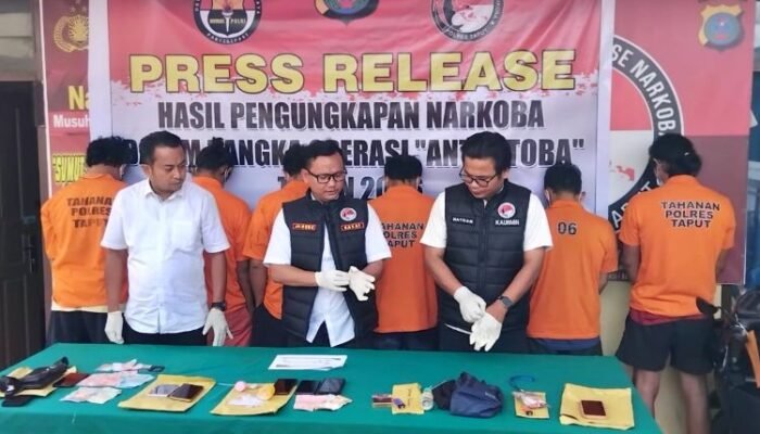 21 hari operasi antik toba 2026, 13 tersangka narkoba diringkus di taput