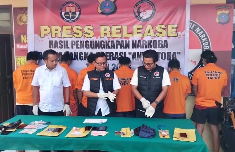 21 hari operasi antik toba 2026, 13 tersangka narkoba diringkus di taput