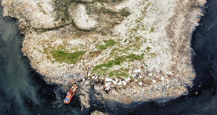 pulau sampah muara angke dibersihkan, pemprov dki angkut 8,8 ton sampah
