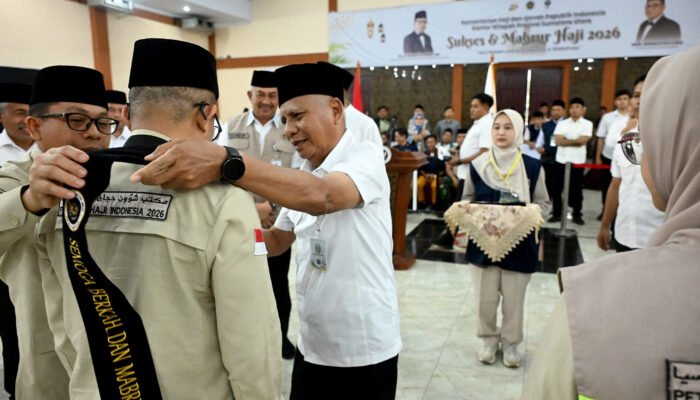 wagub surya sambut kepulangan kloter 2 jemaah haji sumut